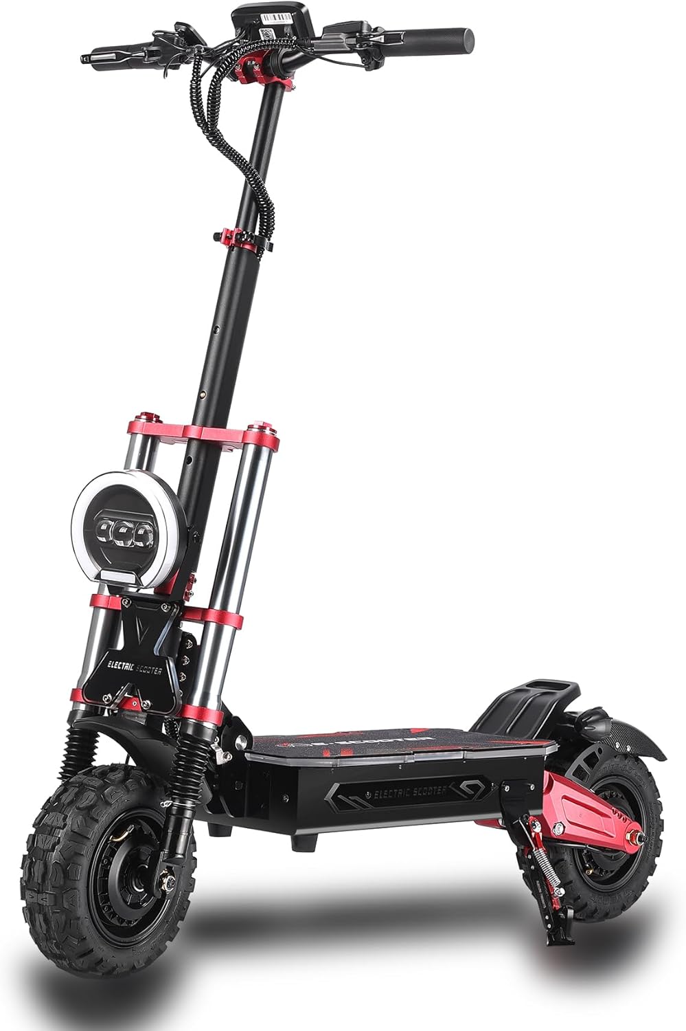 HWWH S5 Offroad Electric Scooter Adult Offroad Scooter Fast NFC Starts 11 Inch Double Motor Double Hydraulic Suspension 200 kg Load Capacity 120 km Max Range