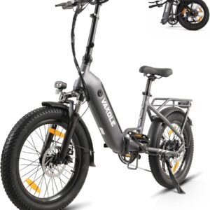 VT4 E-Bike Klapprad 20 Zoll Elektrofahrräder mit 36V 13Ah Akku, 20×3.0 Zoll Reifen Fatbike, EU-konformes Ebike für Herren Damen