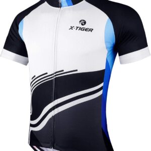 X-TIGER Men’s Cycling Jerseys, Short T-Shirt, Cycling Jersey, MTB Road Bike Jersey, Short Sleeve Cycling Clothing for Men