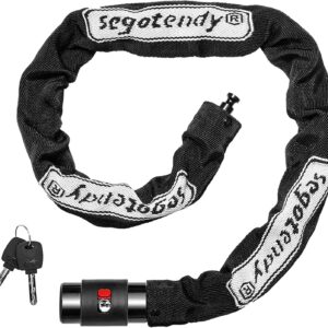 Bicycle Lock, Extremely Robust 8 mm 1020G, Bicycle Lock High Security with Key, Chain Lock, Anti-Theft, Wheel Lock for Bicycle, E-Scooter E-Bike, MTB, Moped, Motorcycle