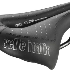 Selle Italia Diva Gel Flow Racing – Ladies Comfortable Gel Pad Ergonomic Bike Saddle for Road & MTB Manganese Frame – Black