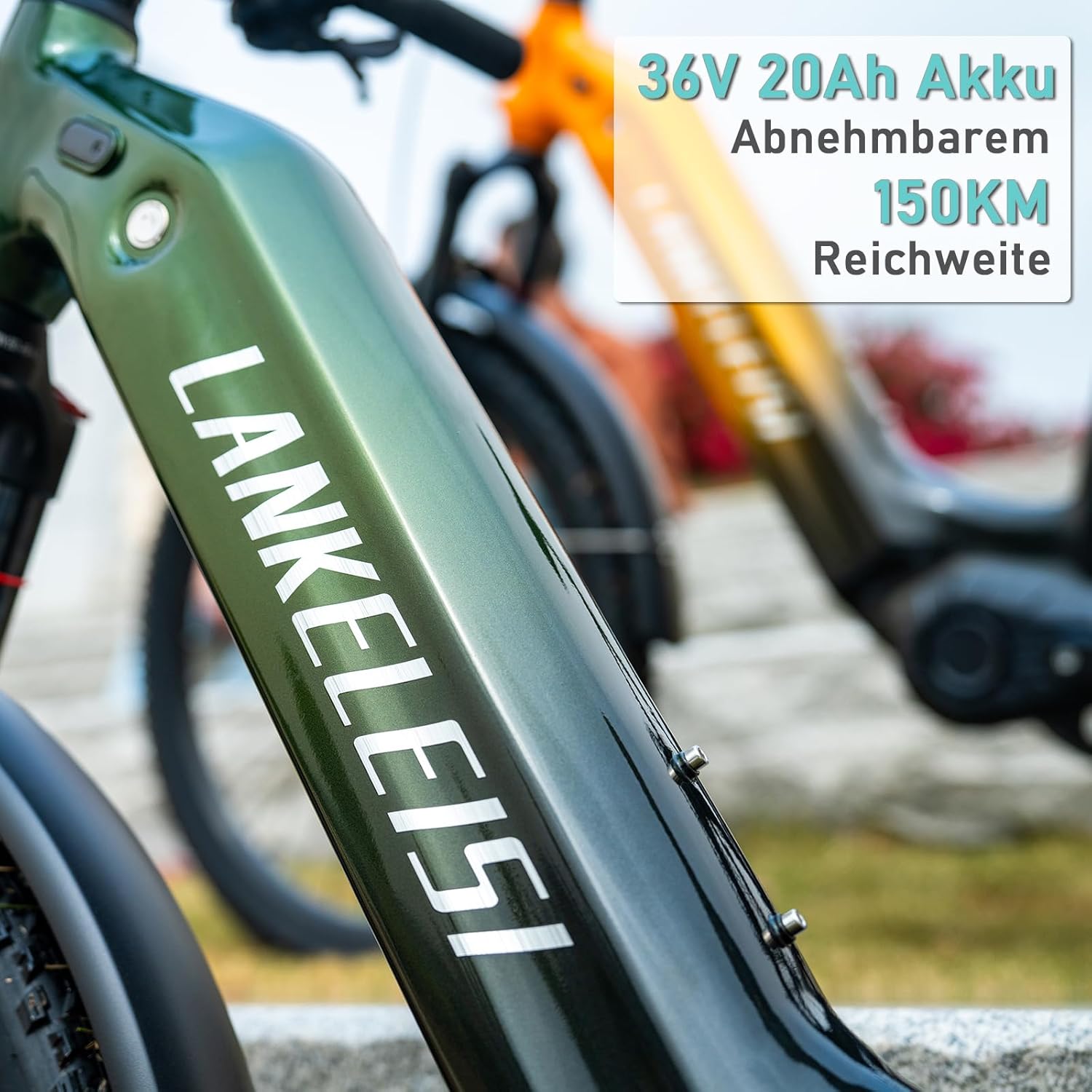 LANKELEISI MG600 Lite E-Bike Damen 27,5 Zoll Tiefeinsteiger Elektrofahrräder mit 36V 20Ah Akku, 150KM Reichweite, 8-Gang E-Fahrrad Herren für Urban, Trail & Straße – Bild 3