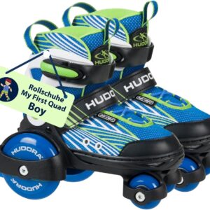 HUDORA My First Quad roller skates in various sizes and colours – high-quality roller skates for children up to 20 kg – children’s roller skates adjustable size – safe beginner roller skates with