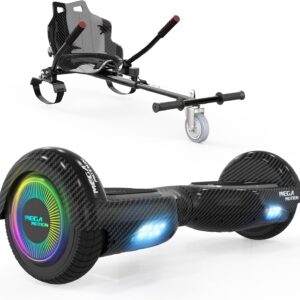 MEGA MOTION Hoverboard 6.5 Inch with Bluetooth Speaker and LED Wheel Lights, Suitable for Children and Teenagers