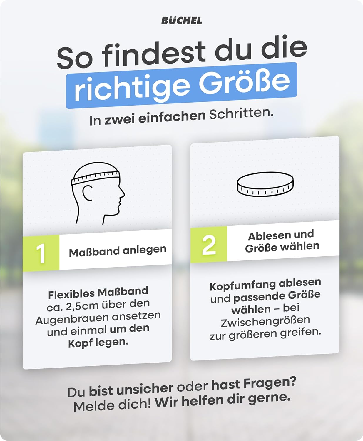 BÜCHEL Bicycle Helmet with In-Mould Technology & Cam Lock - Helmet for Children, Women and Men, with Chin Padding and Washable Fly Net - Bicycle Helmet 52-57 cm & 58-61 cm | Black, White, Grey – Bild 7