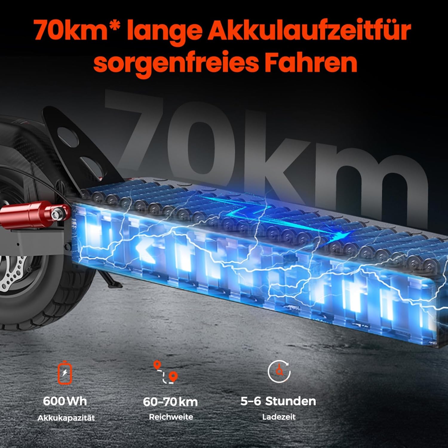 E Scooter mit Straßenzulassung,8,5丨10 Zoll Elektroroller mit 7,5丨12,5AH Batterie Max 70丨30KM Reichweite,Duales Bremssystem E Roller für Erwachsene Pendeln und Geländefahrten – Bild 6