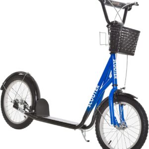 Homcom Children’s Scooter with Brake Basket Height Adjustable for 5-12 Children Scooter Kickboard Aluminium Alloy Rubber 139 x 58 x 90-96 cm
