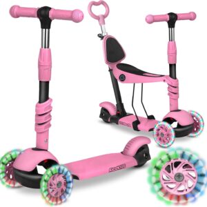 Ricokids 3-in-1 Roller for Children, Three Wheels, Children’s Scooter, 3 Wheels, Children’s Scooter from 3 Years, Toddler Scooter, 27.5 x 55.5 x 78.5 cm