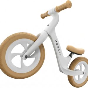 MOREEZ® Balance Bike from 2 Years [2-5 Years] Ultralight Children’s Balance Bike with Fall Protection, Ergonomic Seat, 50 kg Puncture-proof 12 Inch Wheels, Non-Slip Footrest, Height Adjustable Girls