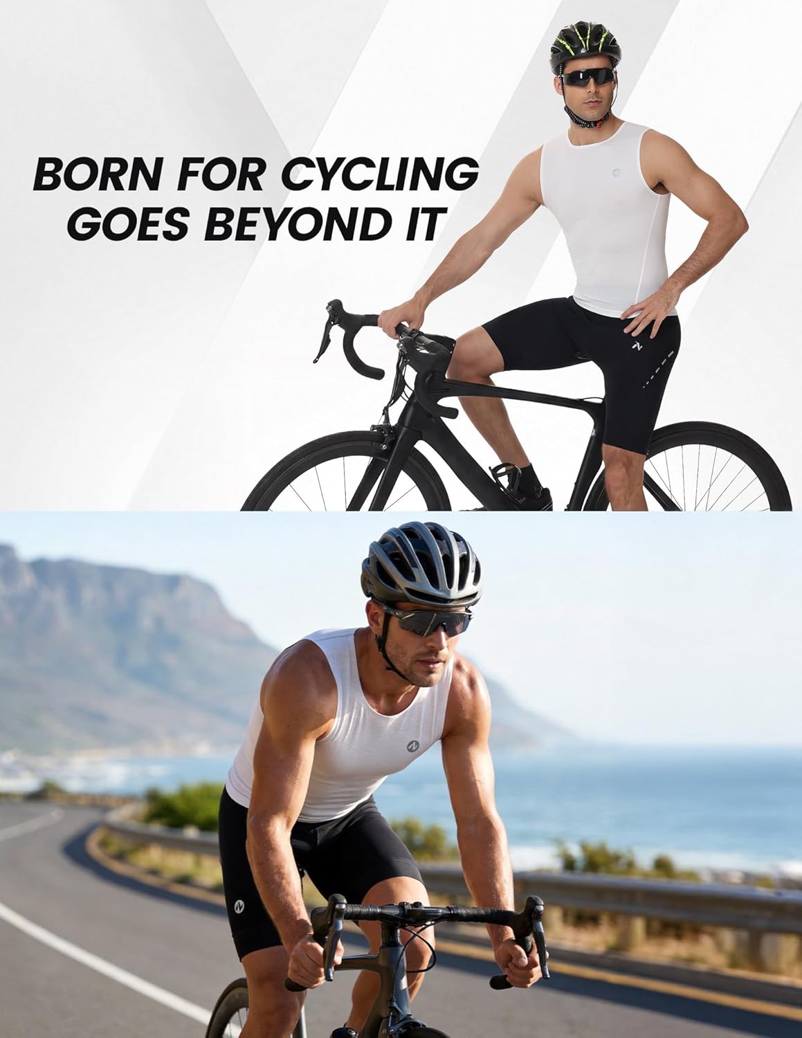 Nepest Base Layer Men's Bicycle Road Bike Undershirt Sleeveless Ultralight Breathable Cool Mesh Cycling Vest Men's Workout Quick Drying – Bild 6