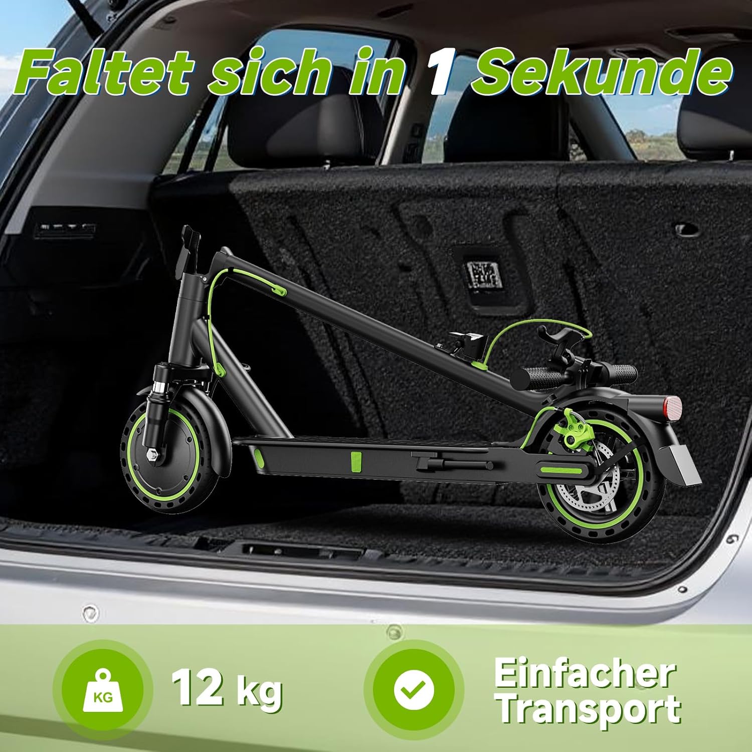 E Scooter S6ABE with Road Legal and Front Wheel Suspension 350 W Motor, 20 km/h, 35 km Range, Electric Scooter – Bild 9