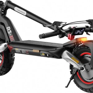 E Scooter mit Straßenzulassung 10 Zoll Offroad-Reifen 500W Motor | MAX 80Km Reichweite | Bequeme Dämpfung & Blinker (EMark) | App-Steuerung E Roller für Erwachsene