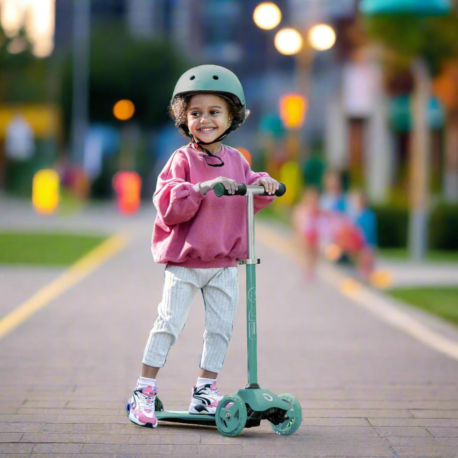 Evo EVO 3-in-1 Cruiser Scooter, Adjustable Handle Height, 3-Level Interchangeable Design, Scooter with Seat Convertible into 2-Wheel Scooter, Ideal First Scooter for Children from 1 Year – Bild 4