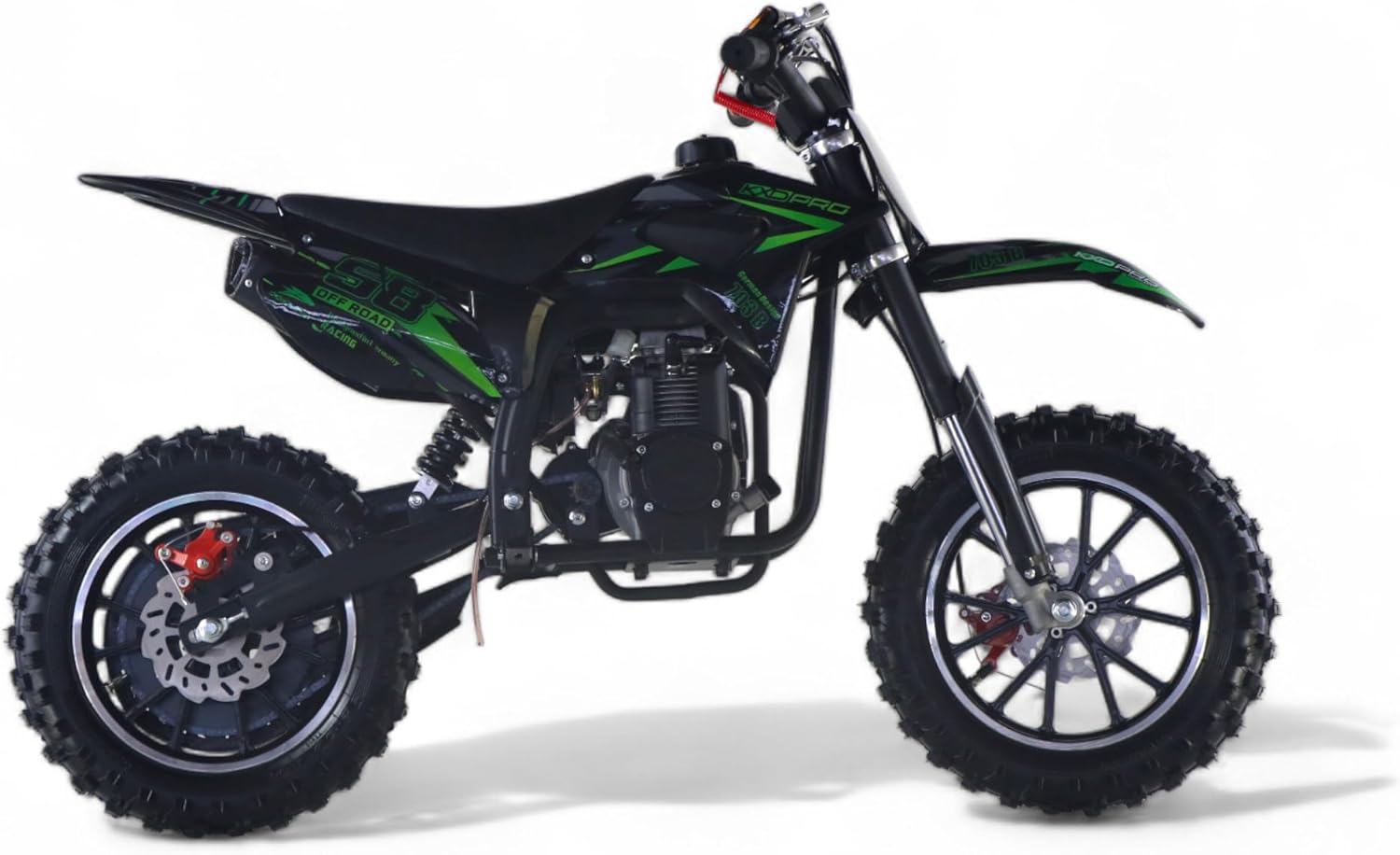 KXD 701A/706A/708A/703A /705 49cc 2/4-Stroke Dirt Bike Pocket Dirt Bike Motocross Motorcycle Cross 49 cc Motor Dirt Bike Pocket Bike (Green, KXD 703B 4-Stroke 49cc PullStarter "Offroad Racing 58) – Bild 10