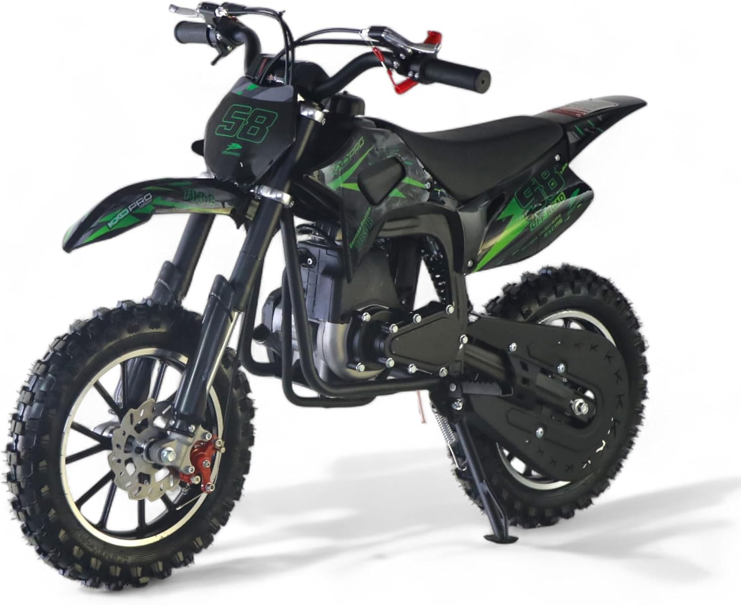 KXD 701A/706A/708A/703A /705 49cc 2/4-Stroke Dirt Bike Pocket Dirt Bike Motocross Motorcycle Cross 49 cc Motor Dirt Bike Pocket Bike (Green, KXD 703B 4-Stroke 49cc PullStarter "Offroad Racing 58) – Bild 5