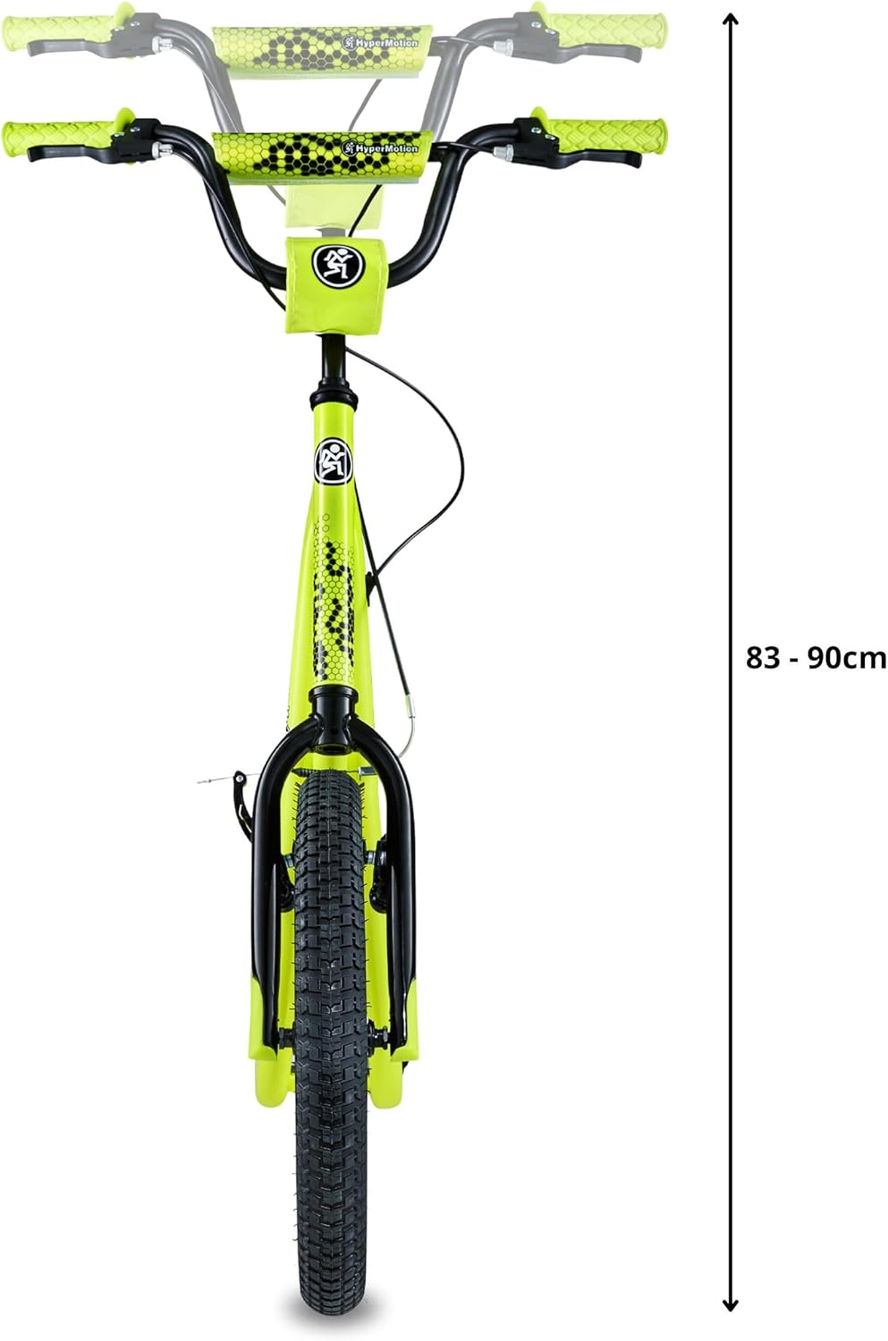 HyperMotion Runkie City Scooter 16 Inch Pneumatic Tyres, Height-Adjustable Handlebar, Double Brake System, Large Scooter for Children from 8 Years, Teenagers and Adults, Yellow – Bild 10