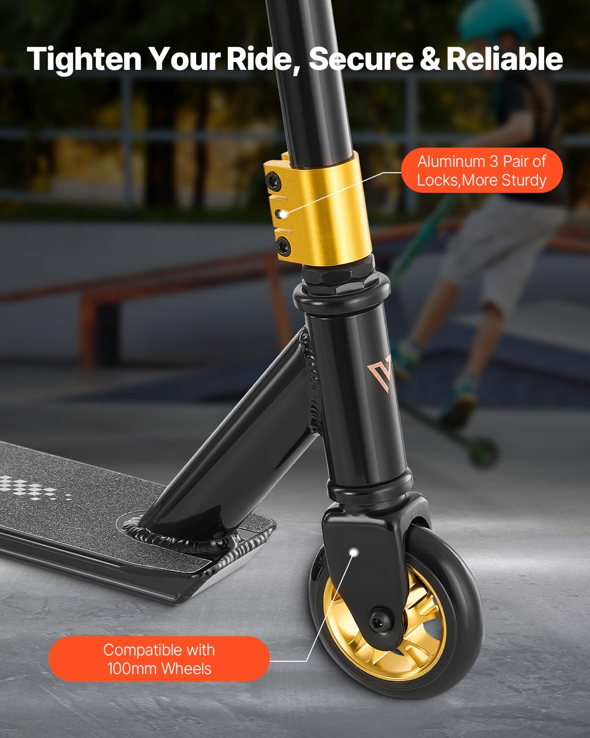 VEVOR Stunt Scooter, Complete Trick Scooter for Kids Ages 11-13, Teens, Boys and Girls, Freestyle Street Rider for Intermediate and Beginners, Lightweight Aluminium Deck – Bild 4