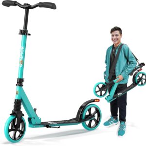 Kick Scooter for Kids Ages 6+ for Kids, Teens and Adults, Max Load 240 Lbs, Foldable 8″ Wheels for Kids and Adults, with Stand, 3 Adjustable Levels