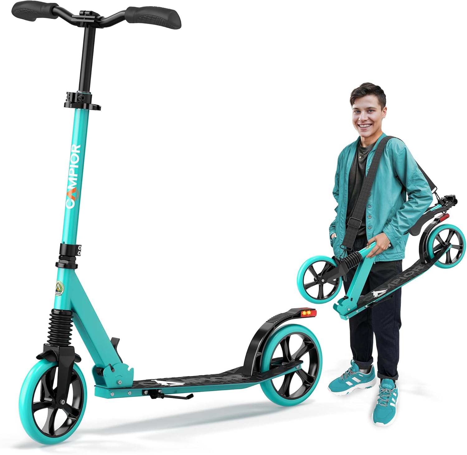 Kick Scooter for Kids Ages 6+ for Kids, Teens and Adults, Max Load 240 Lbs, Foldable 8" Wheels for Kids and Adults, with Stand, 3 Adjustable Levels