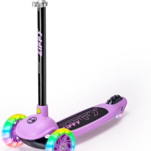 ZIFFY – Scooter for 3-5 Years, 3-Wheel Toddler Scooter with LED Light Wheels, Height Adjustable