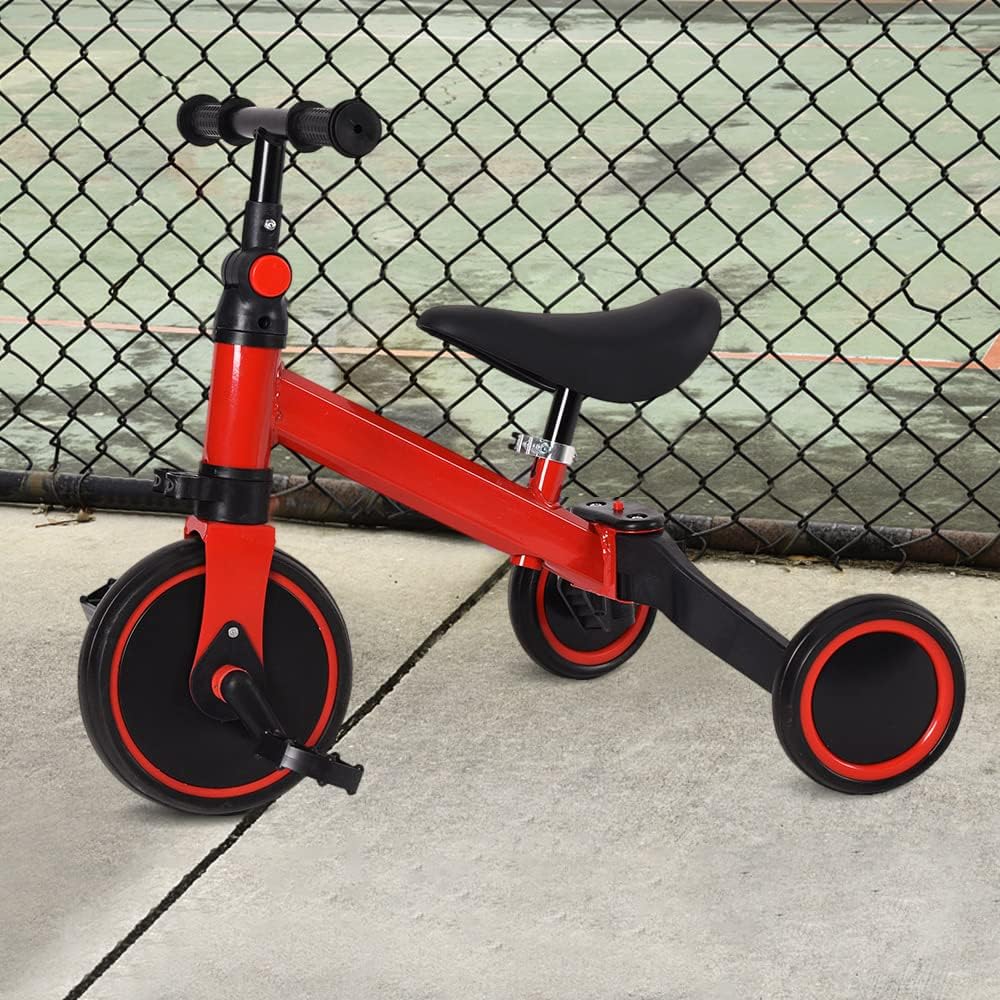 HUOLE Balance Bike for Children from 1 Year Old, Toy with 3 Wheels, for Baby Bike from 12 to 36 Months, First Bike without Pedals for Boys and Girls as Birthday Gift (Red) – Bild 8