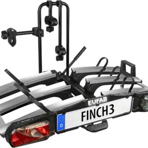EUFAB 11598 FINCH Bicycle Carrier for 3 Bicycles, Black