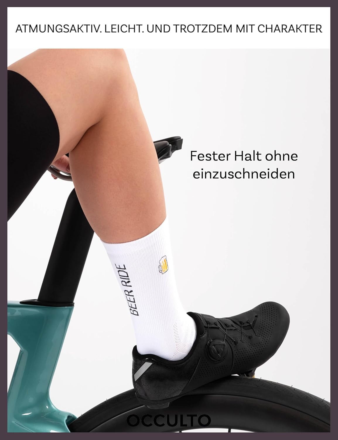 Occulto Men's & Women's Motif Road Cycling Socks Pack of 2 (Model: Mathieu), Cycling Socks – Bild 4