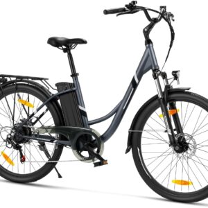 Touroll B1 26 Inch City E-Bike with 250 W Motor and 36 V 15.6 Ah Battery Pedelec City Bikes, Electric Bicycle, Max Speed 25 km/h Max Range 90 km, Adult Men Women Ebike