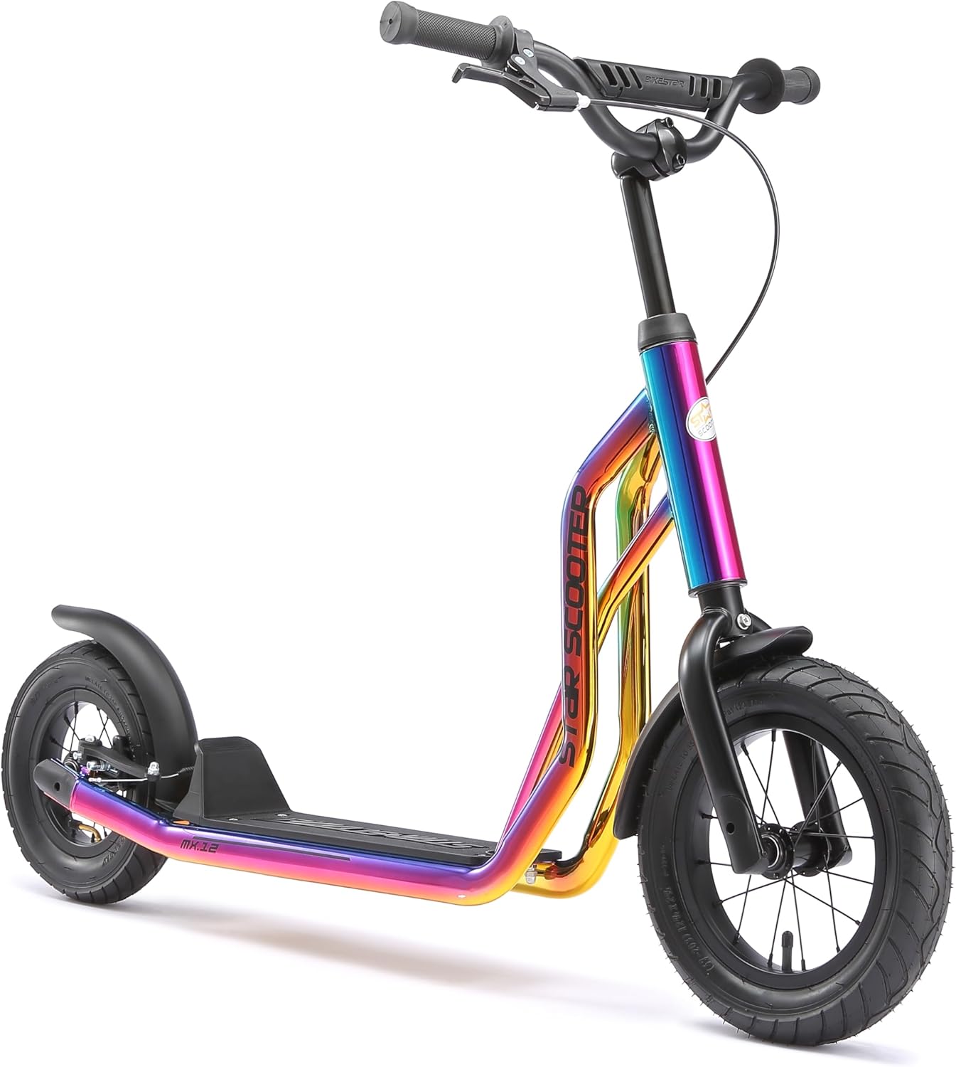 STAR SCOOTER Children's Kick Scooter from 6-7 Years | 12/10 Inch Mixed City Kick Scooter Pneumatic Tyres