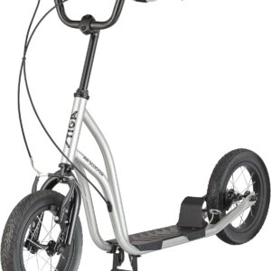 STIGA Air Scooter Large Kick Scooter – Robust City Scooter, Height-Adjustable Handlebar, Steel Frame, Handbrake, Aluminium Rims and Handles – Suitable from 7 Years – Maximum Load 100 kg