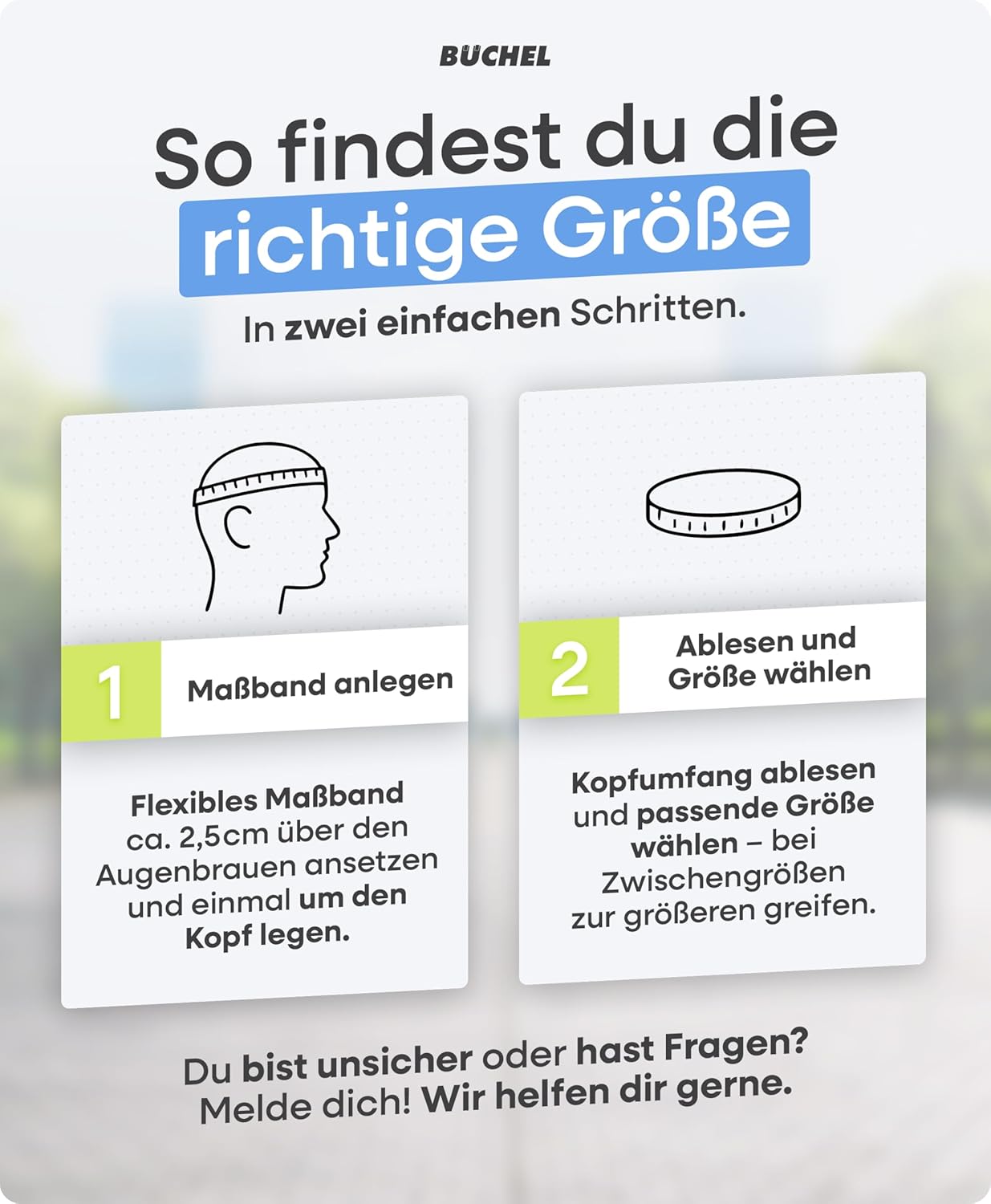 BÜCHEL Bicycle Helmet with In-Mould Technology & Cam Lock - Helmet for Children, Women and Men, with Chin Padding and Washable Fly Net - Bicycle Helmet 52-57 cm & 58-61 cm | Black, White, Grey – Bild 7