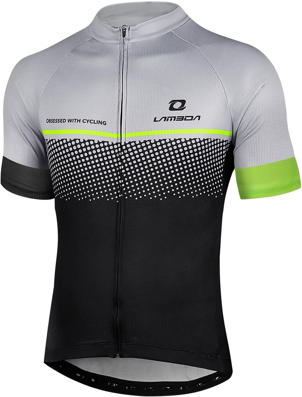LAMEDA Short Sleeve Cycling Jersey Men's Elastic Breathable T-Shirt Jersey Functional Shirt Quick Drying Fabric Cycling Jersey for Cycling Outdoor Sports