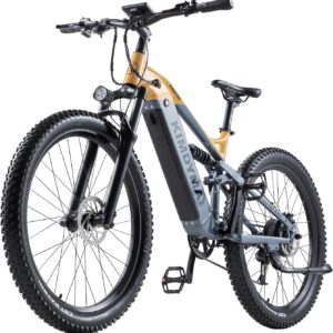 E Bike elektrofahrräder Herren Damen, Ebike 48V 20Ah(960Wh) Akku bis 140km, 27.5×2.8 Zoll Electric Bike 9-Gang Getriebe mit LCD-Display,Vollfederung E Fahrrad 250W Motor 80 N.m, KO1