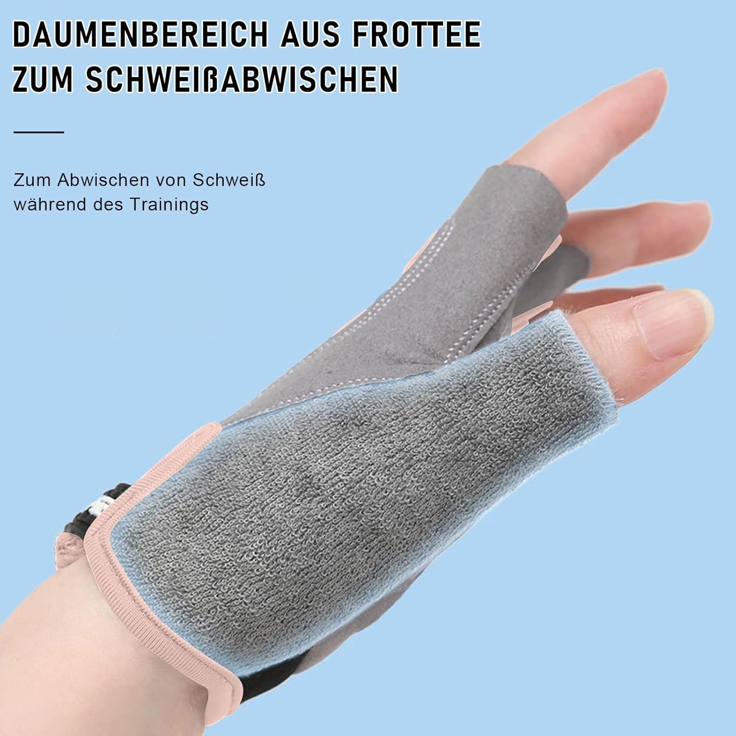 Children's Cycling Gloves, Half Finger Gloves, Non-Slip and Sweat-Wicking, Protective Palm – Bild 3
