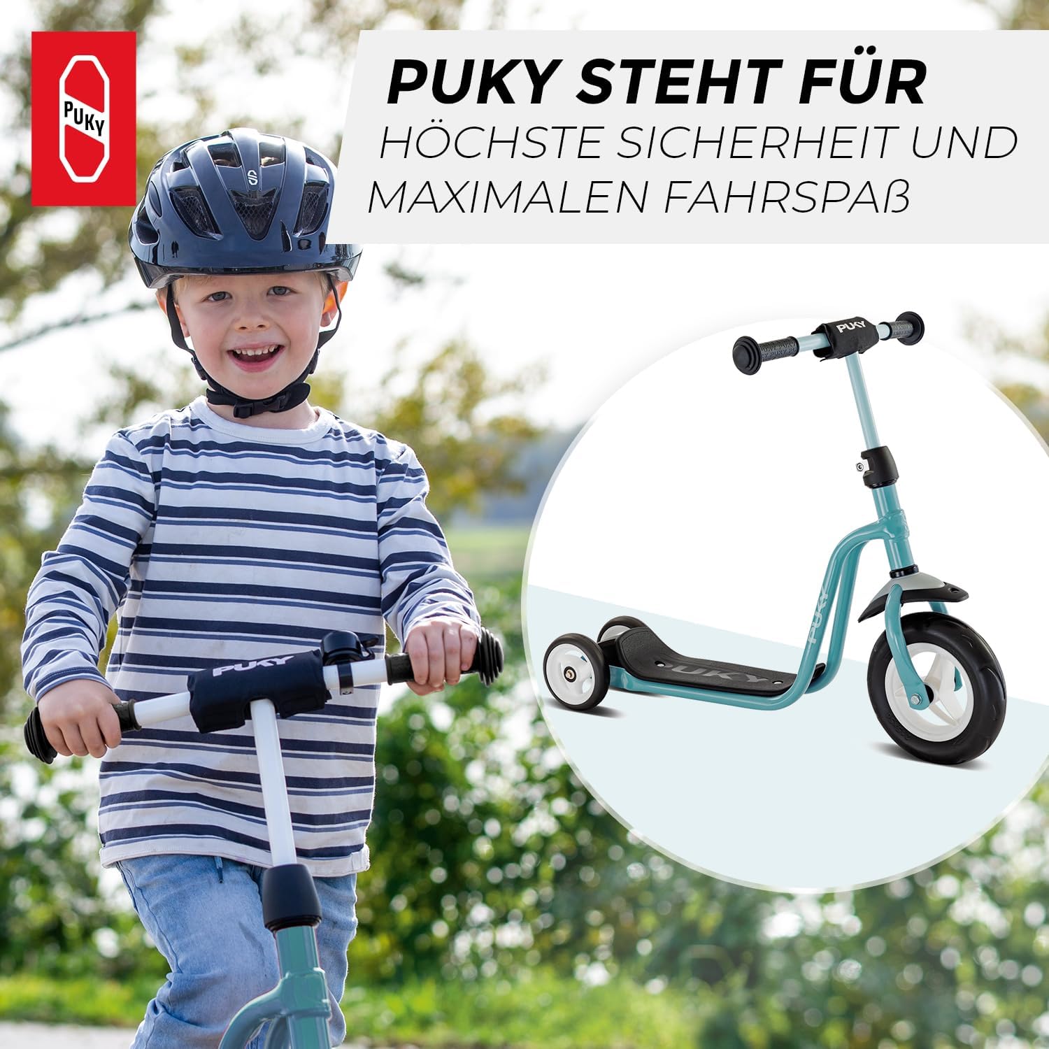 PUKY R 1 Classic Scooter, Safe Scooter for Children from 2 Years, Non-Slip Running Board, Height-Adjustable Handlebars, Top Bicycle Alternative – Bild 4