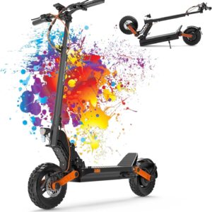 JOYOR Electric Scooter S Series, Escooter 48/60V 13/18/26Ah Range 40-90 Km, Mechanical/Hydraulic Brake System and Double Shock Absorption, Foldable E Scooter with 10 Inch Tyres