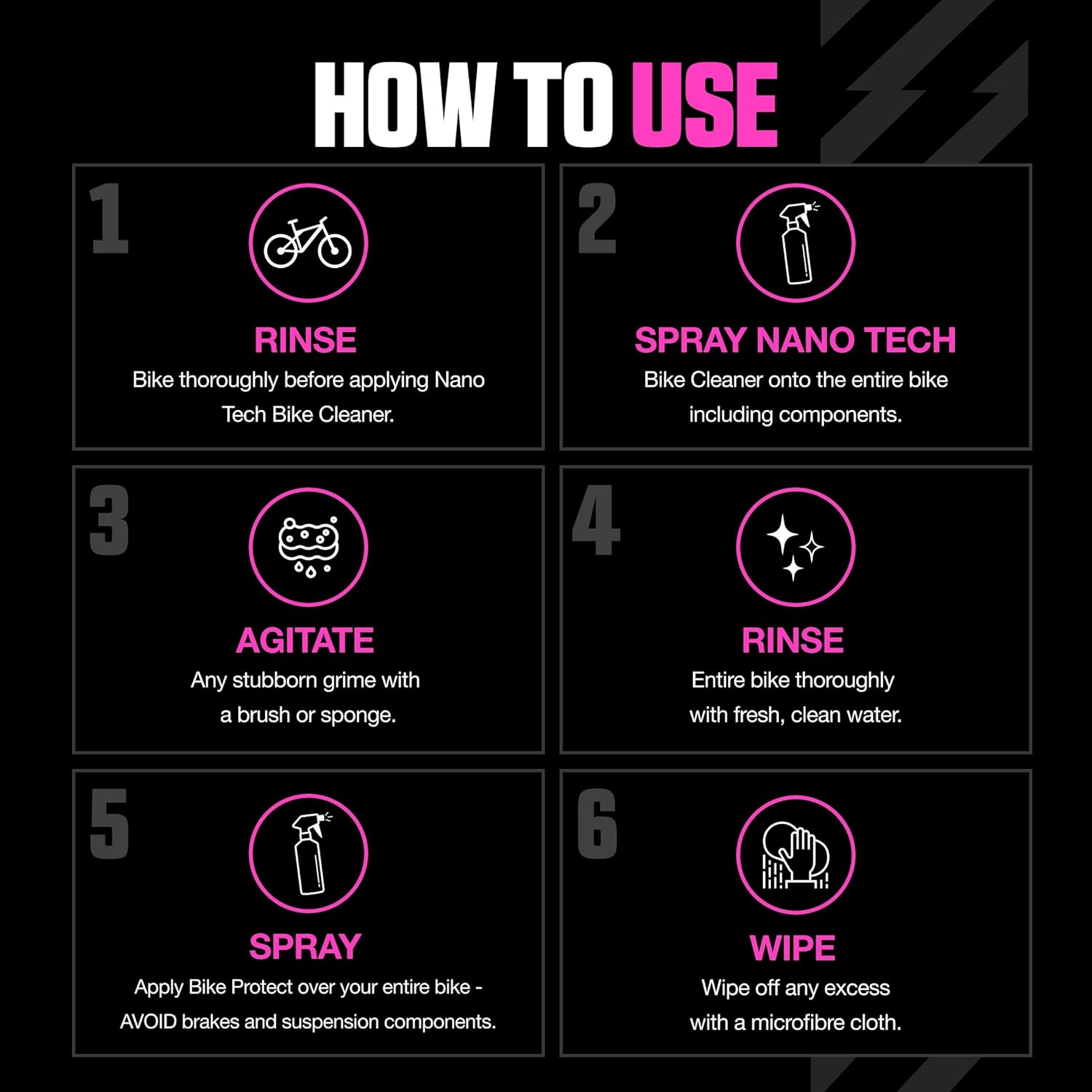 Muc-Off 8 in 1 Bicycle Cleaning Set - Great Gift for Bicycle Lovers - Bicycle Accessories for Cleaning with Muc-Off Bike Cleaner, Bike Protect, Cleaning Brushes and Sponge in Storage Bucket – Bild 6
