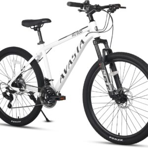 AVASTA AV300 26 Inch Mountain Bike MTB Commuter Bike Lightweight Aluminium Frame 21 Speed Gears Front Wheel Suspension Disc Brakes Front and Rear Multicoloured