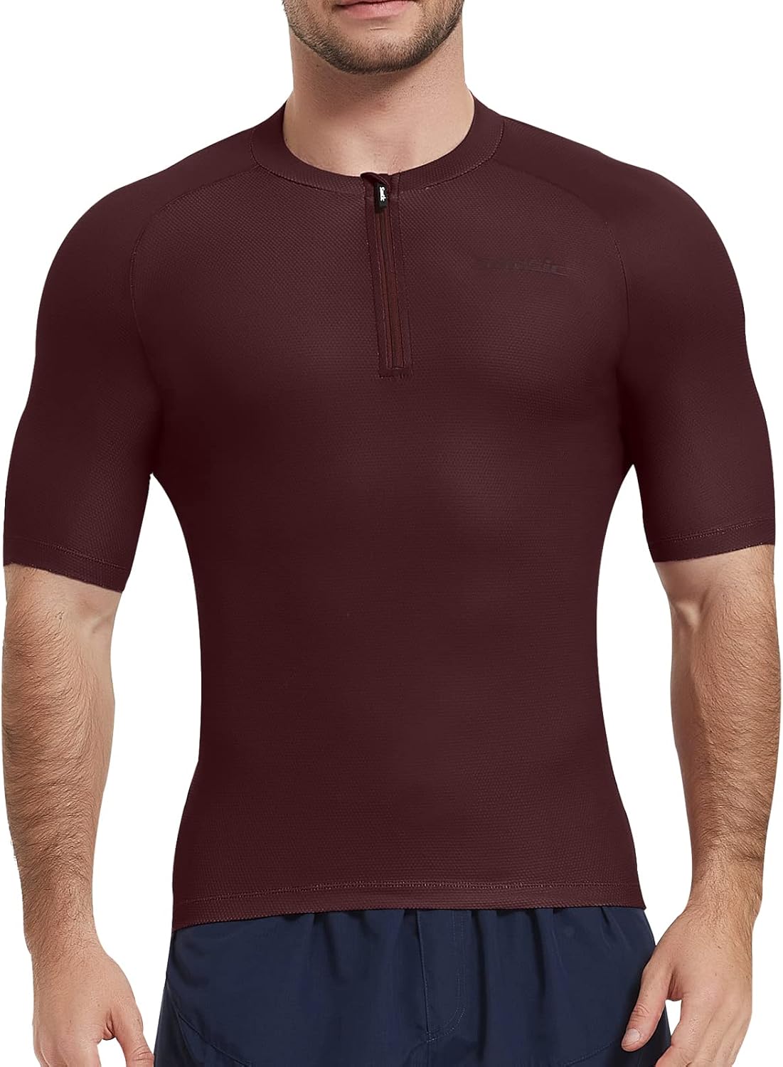 Santic Yorkson Men's Short Sleeve Cycling Jersey Men's Cycling Shirt Short Sleeve Summer with Pockets
