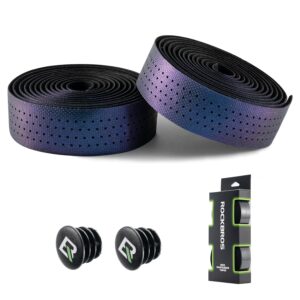 ROCKBROS Handlebar Tape Road Bike, 2 Rolls Road Bike Handlebar Tape, Super Long 220 cm and Thickness 3 mm, Self-Adhesive Grip Tape for MTB Gravel and Urban Cycling, Multicoloured