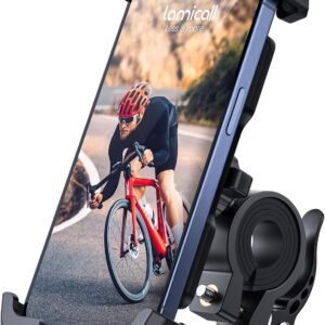 Lamicall Mobile Phone Holder Bicycle, Mobile Phone Holder Motorcycle – 2026 Universal 360° Bicycle Holder for iPhone 17 16 15 14 Pro Max Plus, Air, SE, 13 12 Pro Max Mini, 11, Xs Max, XR, Samsung S25 Smartphone