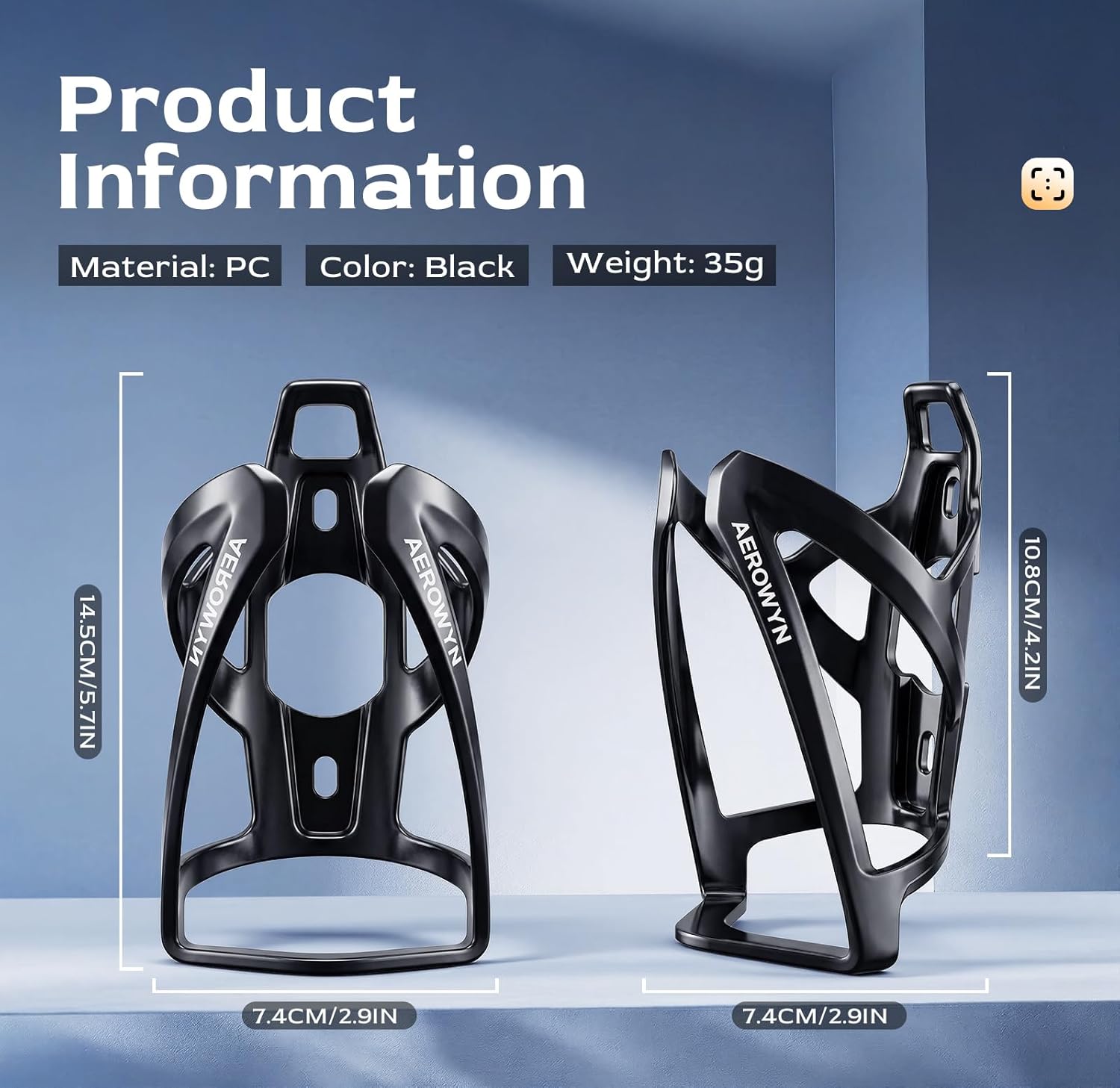 Bottle Holder Bicycle Drink Holder Bicycle Accessories 35G Lightweight PC Water Bottle Holder Bicycle (Pack of 2) for 6.5-8 cm Water Bottles for MTB Road Bike Includes Screws and Mounting Tool – Bild 2