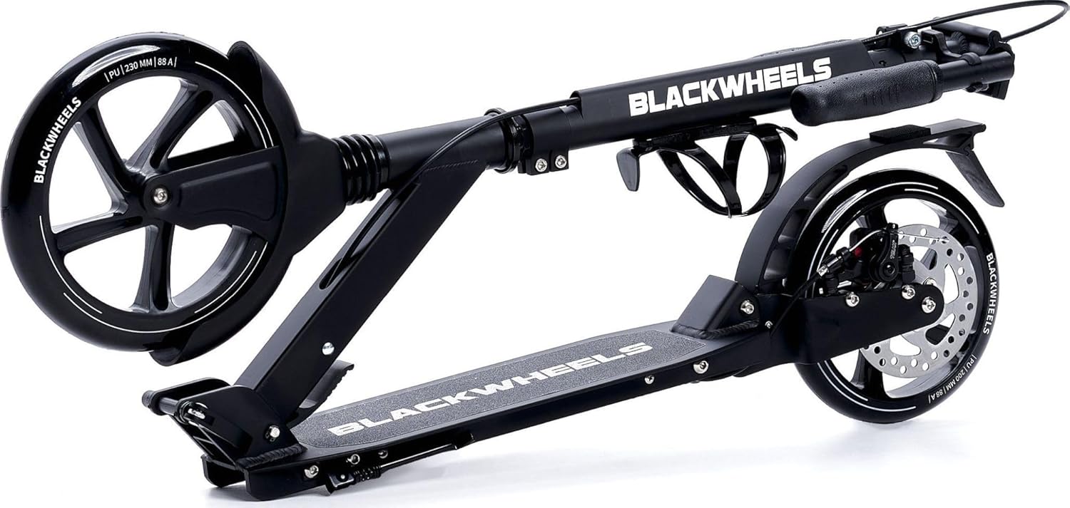 Blackwheels Scooter Slide with Brake Disc, Scooter for Adults, Wheels 230 mm PU, Foldable City Scooter with TPR Handles, Kick Scooter Non-Slip Surface, Scooter up to 100 kg, Height Adjustable – Bild 9