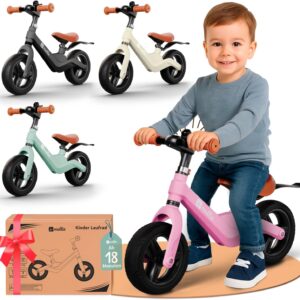 Mallie Safe Children’s Balance Bike from 2 Years, Includes Bell and Splash Guard, Adjustable Handlebar and Seat, Balance Bike, for Children from 3 Years, 4 Years, Christmas
