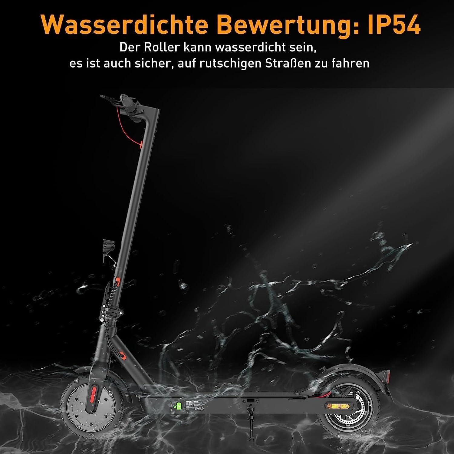iScooter E Scooter with Road Legal, ABE Electric Scooter Load up to 120 kg, 30 km Range, LED, 20 km/h, 350 W Motor, 8.5 Inch Honeycomb Tyres, Dual Brake System E Scooter for Adults – Bild 10