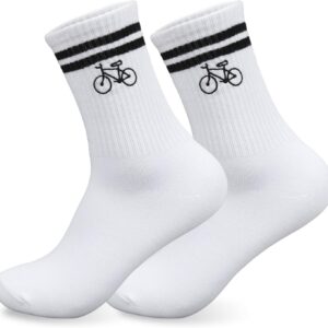 HUKUMA Road Bike Socks, 35-46 Bicycle Socks Men, Bicycle Gift for Men and Women, Road Bike Accessories, Bicycle Rider Tennis Socks Accessories, Funny Gift for Birthday Men and Women