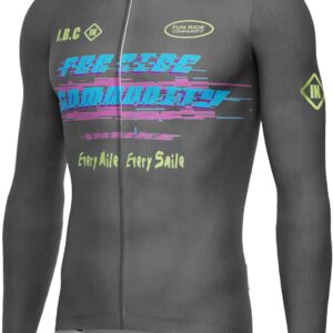 INBIKE WC537 Men’s Cycling Jersey Long Sleeve with 3 Pockets Breathable Elastic UV Protect Quick Drying Summer