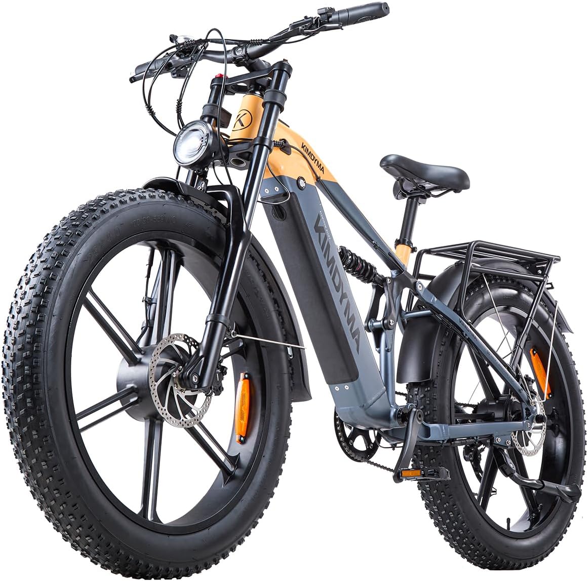 Double Motor 190 N.m E Bike Electric Bikes Men Women Ebike 48 V 20 Ah (960 Wh) Battery up to 100 km, 26 x 4 Inch Electric Bike 7-Speed Gear with LCD Display Full Suspension E Bike, K03