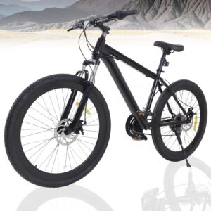 Mountain Bike 26 Inch Premium Mountain Bike 21 Speed Gears, Double Disc Brake Bicycle Men's Bike for All Types of Roads, MTB Bicycle for Girls Boys Men and Women