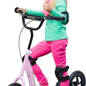 HOMCOM Children’s Scooter with Rear Brake Kick Scooter 12 Inch Scooter City Scooter for Children Kickboard Height Adjustable Steel EVA 120 x 52 x 80-88 cm
